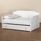 Baxton Studio Millie Cottage Farmhouse White Finished Wood Full Size Daybed with Trundle 179-11169-Zoro - alternate 7